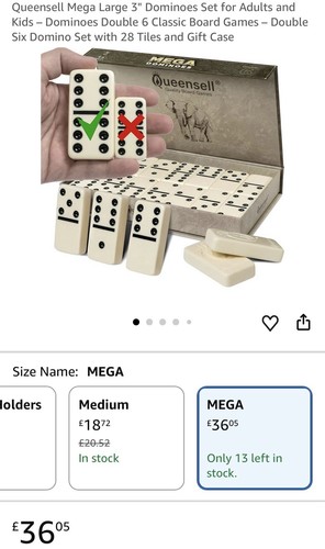 Mega dominos game set - mega,