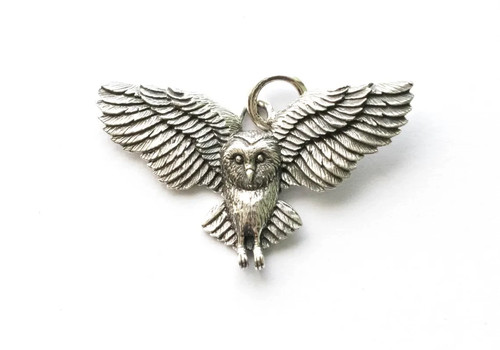 925 sterling silver flying owl - flying,