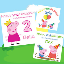 Personalised Childrens Birthday Card Daughter Pink Pig 1st 2nd 3rd Any Age P&P✅