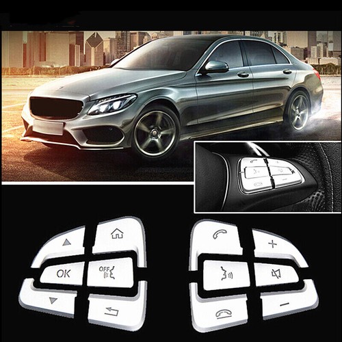 Silver steering wheel button - silver,