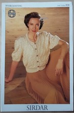 Orig Sirdar Silky Look Dk Ladies Short Sleeve Top 28"-40" Knitting Pattern 9130