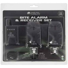 Carp Fishing Bite Alarm Set & Receiver Wireless Alarm Set Volume and Tone Black