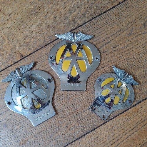 Vintage car badges - vintage, aa