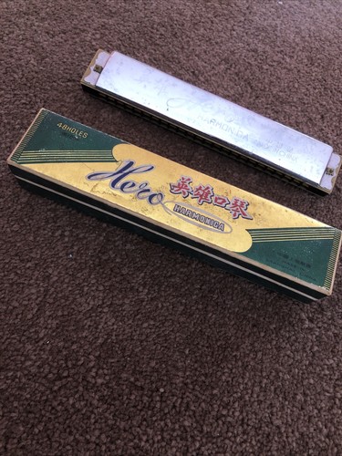 Vintage hero harmonica hole - vintage,