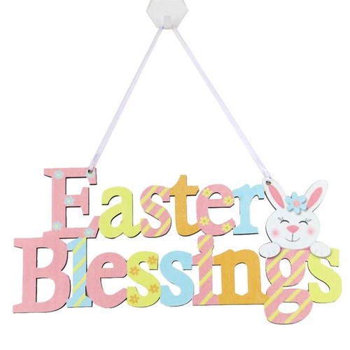 Easter wooden ornament bunny - easter,