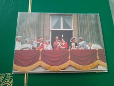 Royal Family Balcony Trooping Small William In Charles Arms Postcard