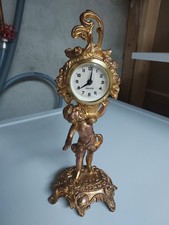 Beautifully Intricate Art Nouveau Cherub Clock With Mercedes Movement Restored