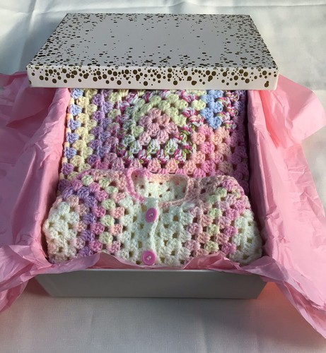 Handmade crochet baby blanket - handmade,