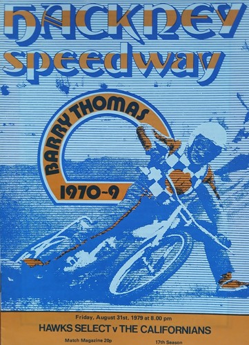 Hackney speedway programme - speedway,