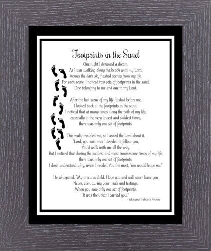 Footprints the sand - in,