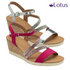 Lotus Womens Diamante Wedge