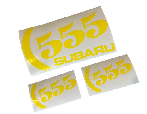 Subaru 555 stickers decals - 555, x3