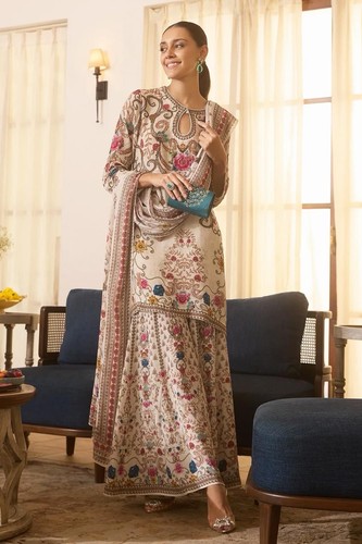 Champagne gold floral printed - floral,