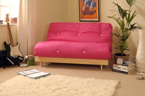 Double wooden futon sofa bed - double,