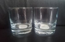SET 2 VINTAGE HEAVY GLASS
