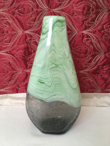 Art glass cased green - art,