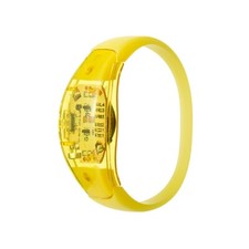 2-96 Yellow Sound Activated LED Bracelet Light Up Flashing Voice Control Bangle