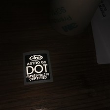 Arai ASTRO GX DOT helmet decal