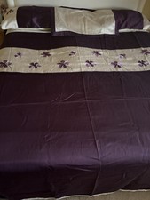 Purple Dunelm Superking Bedding Duvet Set With Pillow Cases