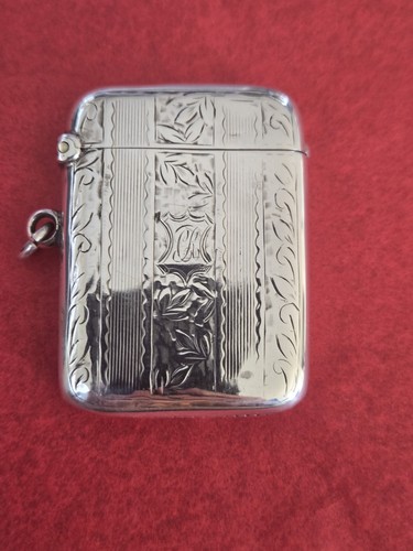 Solid silver vesta case - solid,