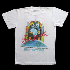 Live Aid 1985 Official Concert T-Shirt Wembley Queen David Bowie U2 (Large) Ex+