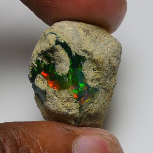 Natural black opal - 34.ct, rough