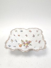 Vintage Dresden Floral Porcelain Bowl with Scalloped Edges
