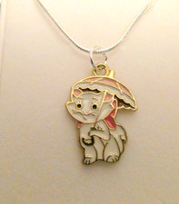 Aristocat Marie Kitten Birthday Necklace white gift box & organza gift bag