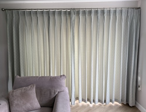 Pair triple pleated - pair, of