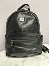 JEEP Black Leather Backpack Rucksack Bag - FREE UK POSTAGE
