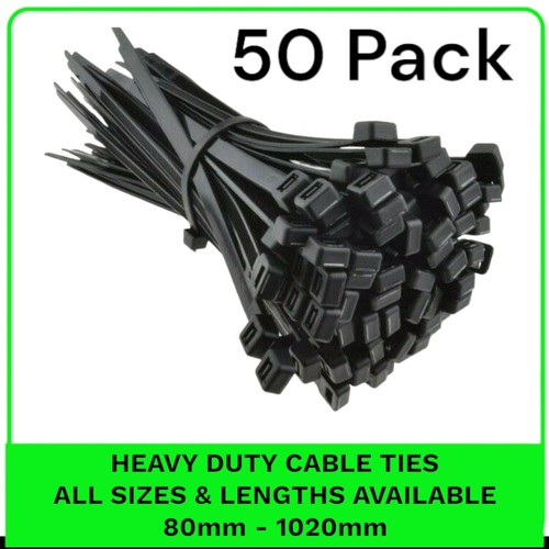 Heavy duty cable ties - cable, black
