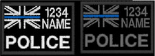 POLICE NAME TAG ID MORALE PATCH Official HOOK  Personalised Custom Text