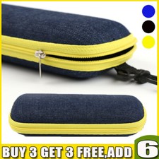 Men Women Large Zipper Eye Glasses Sunglasses Hard Case Box Protector Hold Gift
