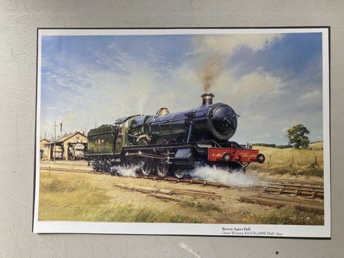 Railway print burton agnes - railway,