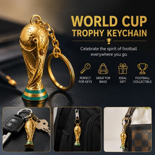 2026 world cup - trophy, keyrings