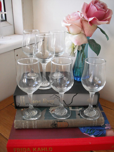 Set vintage glass twisted - vintage,