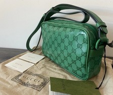 GUCCI GREEN GG CRYSTAL CANVAS