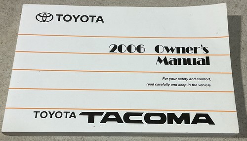 Toyota tacoma 2006 owner - toyota, owner’s