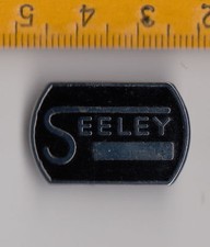 Enamel seeley black motorcycle - seeley,