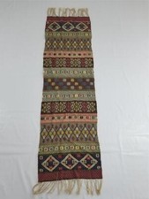 Antique Handwoven Swedish Scandinavian Wool Tapestry 168x51cm