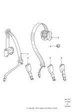 Land Rover Genuine Seat Belt Centre Rear 3 Point Fits Freelander EVL105090LNF
