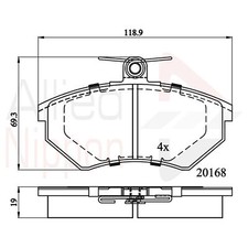 Brake Pads Set For VW Golf MK3