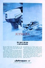 JOHNSON 'Sea-Horse V-100' Outboard Motor ADVERT Vintage 1967 Print Ad 684/80