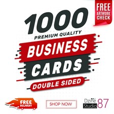 Business Cards Printed Full Colour Double Sided 1000 Pack- Custom Design/Upload