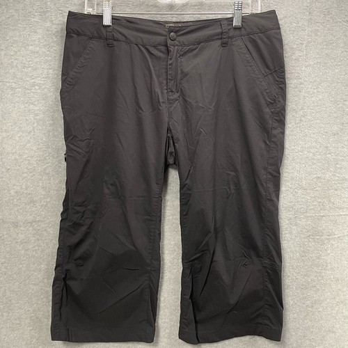 Rei black nylon hiking capris - black,