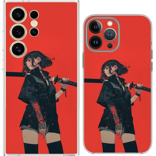 Samurai sword girl red - samurai,