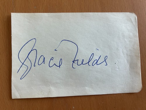 Gracie fields autograph signed - autograph,