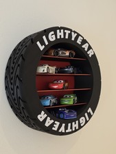 Lightning McQueen  Lightyear Tyre Design Wall Hanging Shelf, 3d Printed