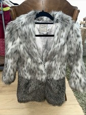 NEXT Fake Fur Coat/Age-7-8 Beautiful Coat/satin Feel Lined/ See Description