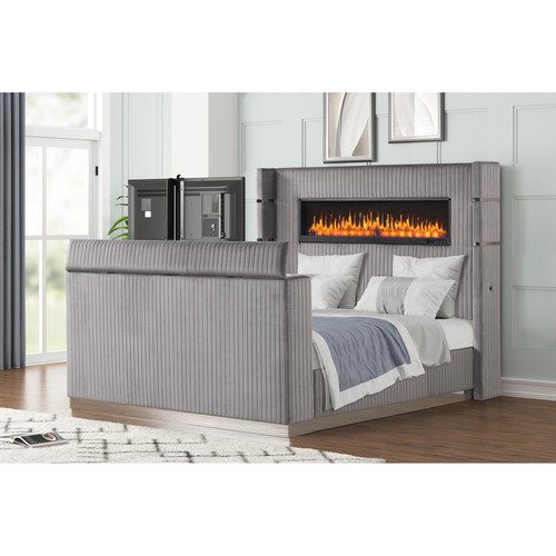Modern queen bed frame with - bed,
